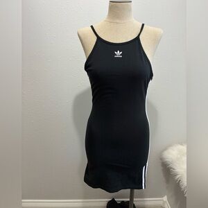Adidas Black Mini Dress with White Accents